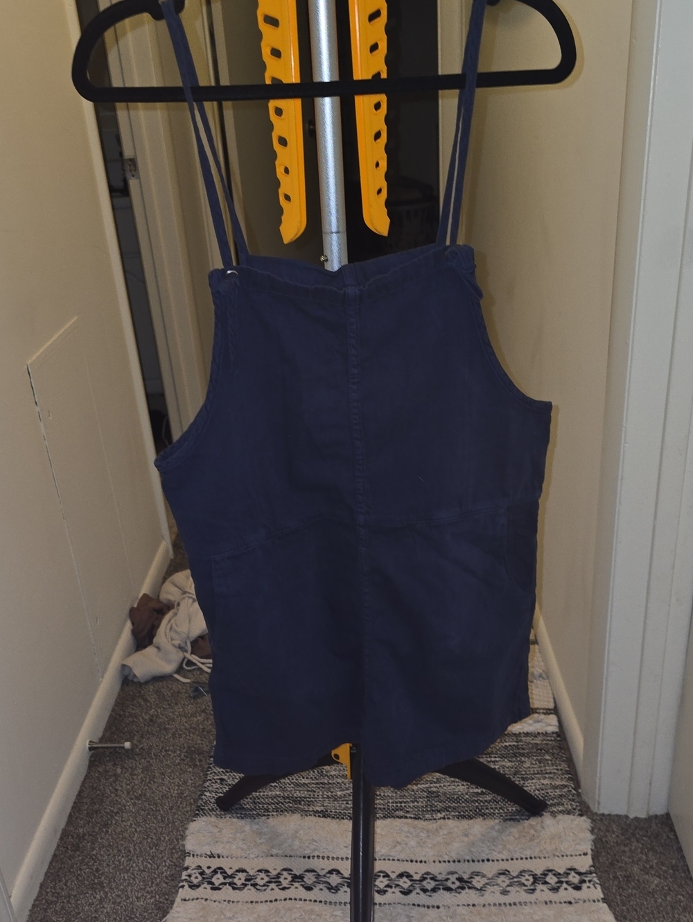NWOT Navy Short Overalls with Adjustable Straps